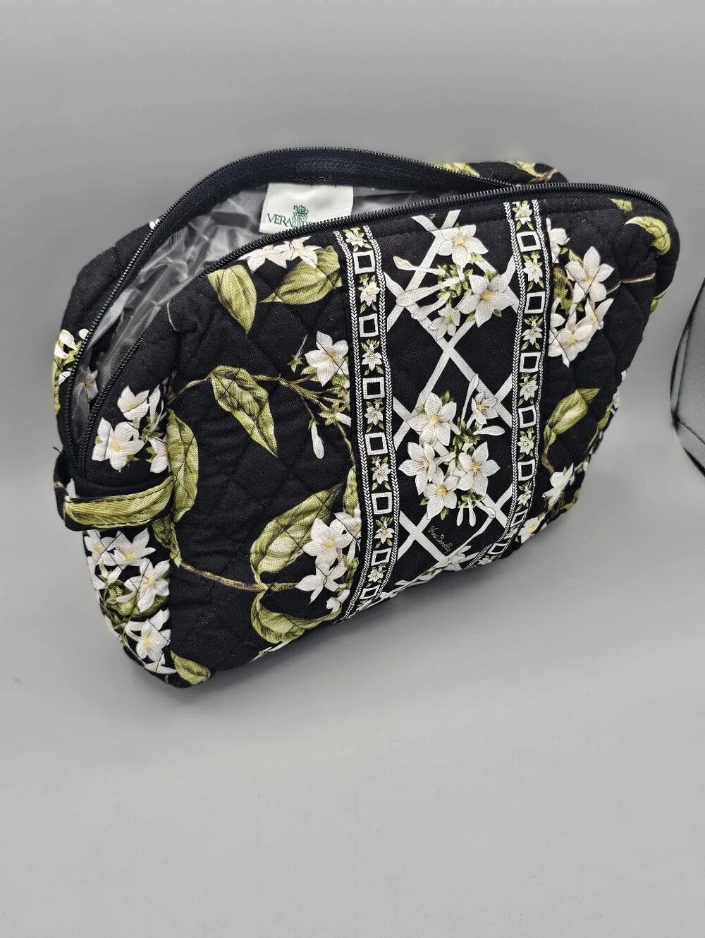 Retired Vera Bradley Jasmine Travel Cosmetic Bag Case With Liner Vintage USA
